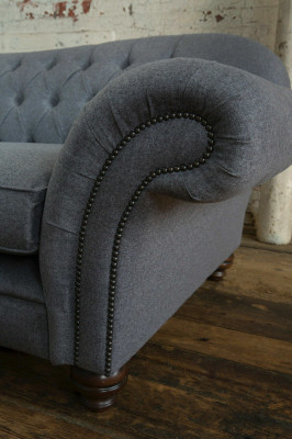 Sofa 4-seater couch design Chesterfield seating suite leather textile upholstery new