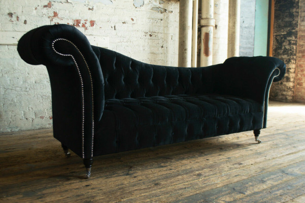 Chesterfield three-seater couch upholstery design sofa 3-seater sofas room black