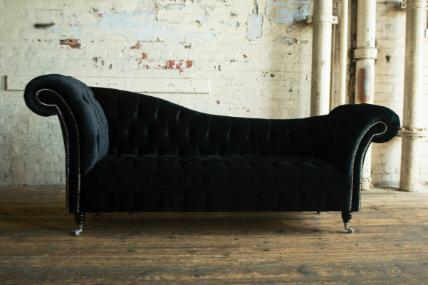 Chesterfield three-seater couch upholstery design sofa 3-seater sofas room black