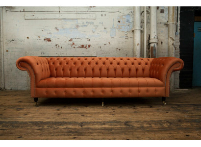 Sofa Upholstery Chesterfield Textile Sofas Design Luxury Leather Sofas 4-Seater 265cm