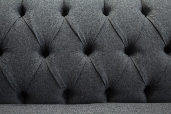 Modern sofa Chesterfield couch 4-seater couches velvet leather design gray