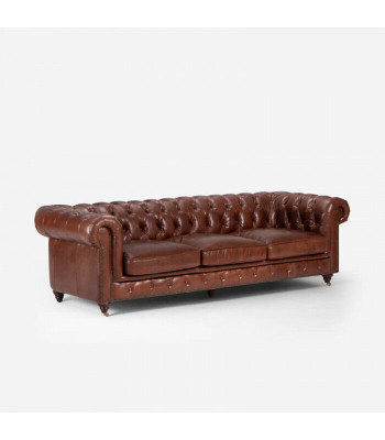 Sofa set 3+1+1 seaters classic luxury Chesterfield sofa leather