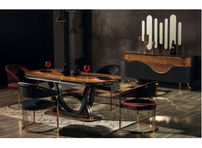 Table Chairs 7-piece Dining Room Wooden Table Dining Room Set Group Suite Design