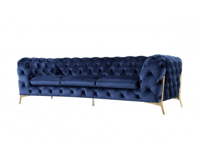 Chesterfield 3-seater couch upholstery three-seater design couches textile fabric Italy