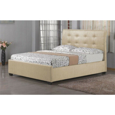 Chesterfield Design Upholstered English Bed Grey Beds 160/180x200 cm Double Bed