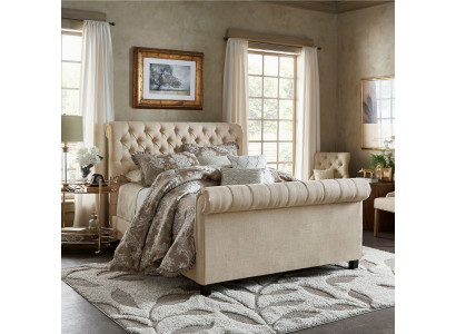 Large Luxury Chesterfield Double Bed Upholstered Beds Bedroom Furniture