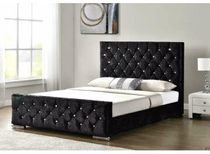 Chesterfield Hotel Double Leather Bed Bedroom Upholstered Luxury Beds 140x200cm