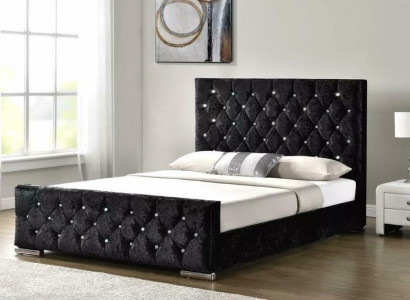 Chesterfield Hotel Double Leather Bed Bedroom Upholstered Luxury Beds 140x200cm