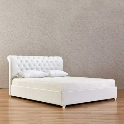 Chesterfield Designer Bed Bedroom Faux Leather Upholstery 140/160/180/200 cm