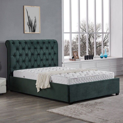 Modern green Chesterfield double bed designer luxury beds