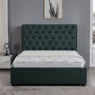 Modern green Chesterfield double bed designer luxury beds