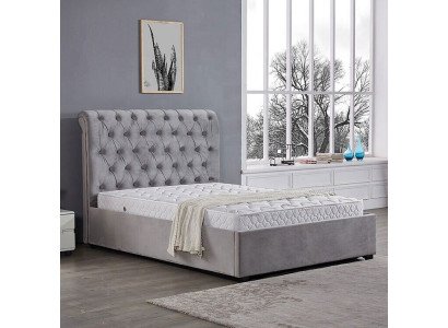 Royal Gray Bedroom Bed Upholstered Beds Chesterfield Design Fabric