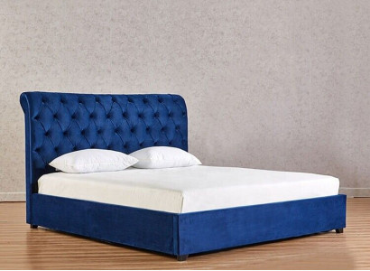 Blue Chesterfield Double Bed Bedroom Luxury Furniture Upholstered Beds