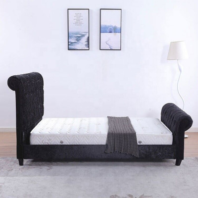 Black bedroom Chesterfield bed, elegant bedroom bed.