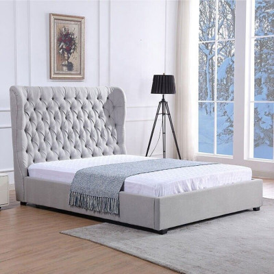 Chesterfield bed upholstered bed luxury bedroom design beds textile leather new