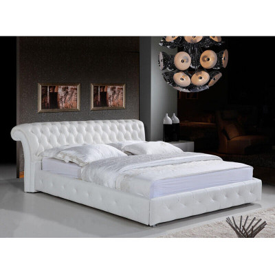 Chesterfield Designer Bed Bedroom Textile Leather Upholstery 140/160/180/200 cm