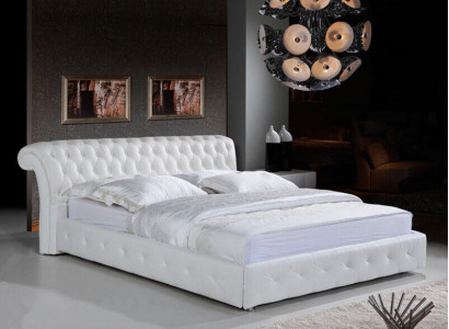 Chesterfield Designer Bed Bedroom Textile Leather Upholstery 140/160/180/200 cm