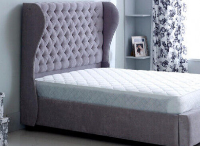 Chesterfield Designer Bed Bedroom Textile Leather Upholstery 140/160/180/200cm