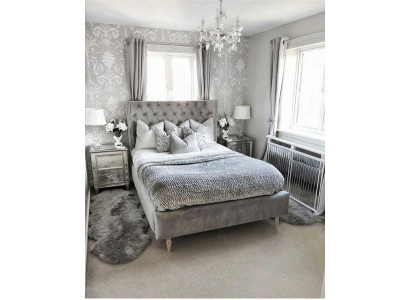 Chesterfield Bed Design Bedroom English Beds 140x200cm Textile Upholstery