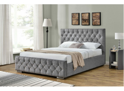 Chesterfield Bett Design Bedroom English Beds 160x200cm Textile Upholstery