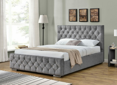 Chesterfield Bett Design Bedroom English Beds 160x200cm Textile Upholstery