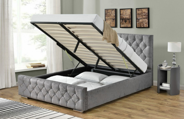 Chesterfield Bett Design Bedroom English Beds 160x200cm Textile Upholstery