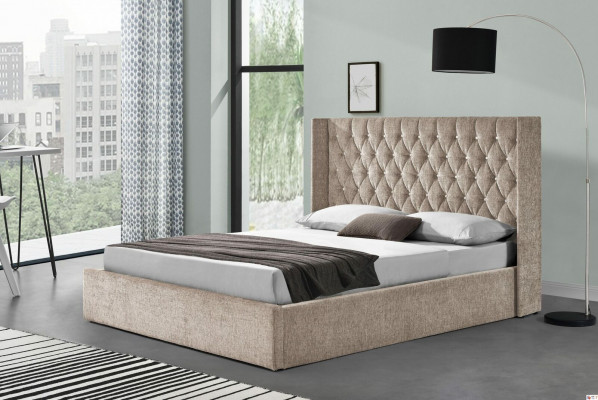 Chesterfield bed design, bedroom English beds, 180x200cm textile.