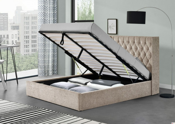 Chesterfield bed design, bedroom English beds, 180x200cm textile.