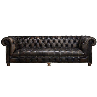 Classic Chesterfield Sofa Black English Living Room Sofas