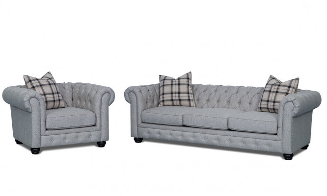 Chesterfield Sofa Set Sofa Couch Upholstery 3+1 Seater Leather Couches Fabric New