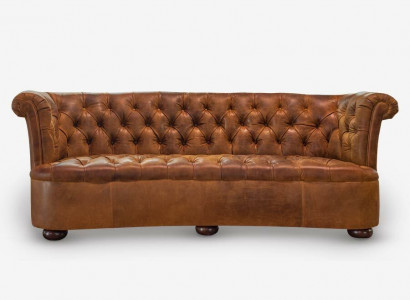Chesterfield Leather Upholstered Design Sofa Luxury Couch Classic Sofa 3-Seater New