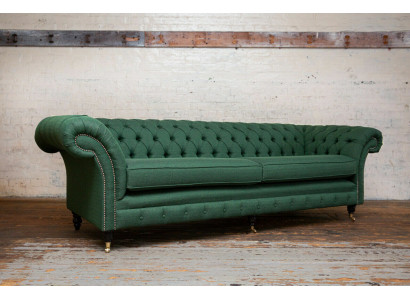 Button sofa Chesterfield sofas 4-seater couch upholstery fabric living room furniture