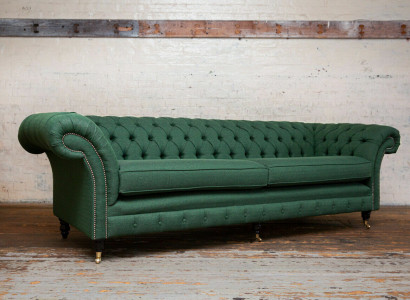 Button sofa Chesterfield sofas 4-seater couch upholstery fabric living room furniture