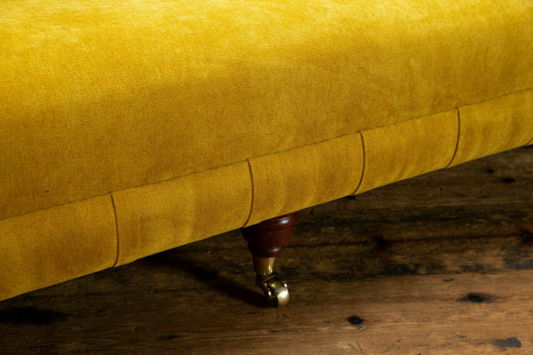 Classic Chesterfield Sofa 4-Seater Sofas Couches Leather Yellow Design Upholstery