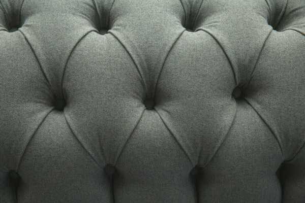 Design Chesterfield Sofa 4-Seater Grey Couch Upholstery Leather Sofas Living Room New