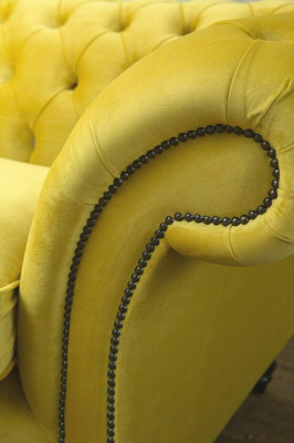 Chesterfield 3-seater designer sofa couch upholstered sofas couches fabric textile new
