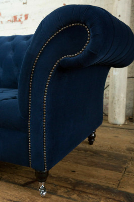 Chesterfield Sofa Velvet Four-Seater Design Sofas Upholstered Couches Couch Velvet 265cm