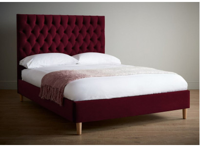 Red Chesterfield Bed Upholstered Bed Double Bed Big XXL Designer Luxury Bed