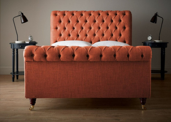 Chesterfield red bed stylish Chesterfield double bed designer furniture