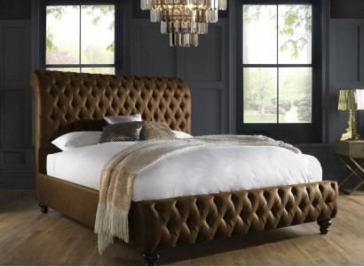 Brown Bedroom Bed Upholstery Design Luxury Chesterfield Hotel Beds