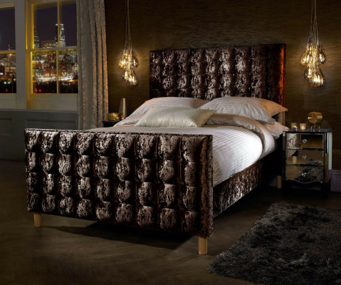 Chesterfield Bett Upholstered Bed Double Bed Beds Big XXL Designer Luxury Bed Velvet
