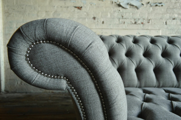Textile sofa fabric couch Chesterfield big sofas XXL couches seat 265cm upholstery
