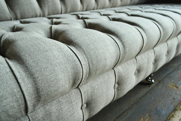 Textile sofa fabric couch Chesterfield big sofas XXL couches seat 265cm upholstery