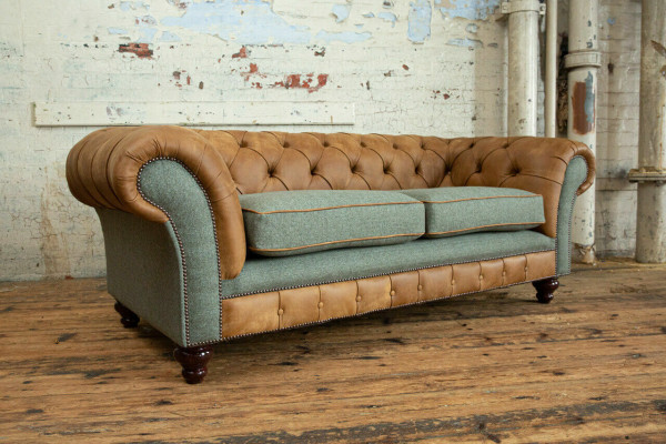 Designer sofa 3-seater couch upholstery sofas fabric living room textile couch