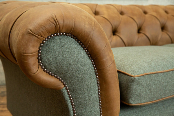 Designer sofa 3-seater couch upholstery sofas fabric living room textile couch