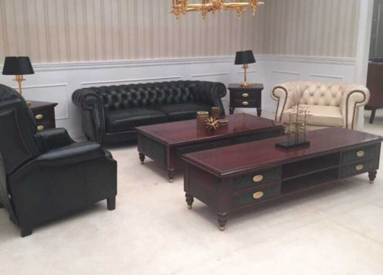 Chesterfield 3+2+1 Seater Sofa Set Sofa Couch Upholstery Suite Leather Sofa New