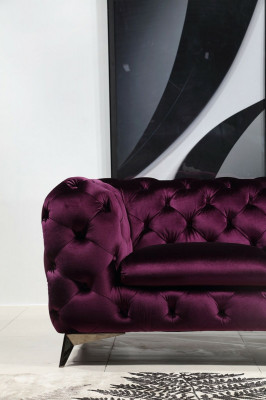 XXL Big Sofa Couch Chesterfield 3-Seater Upholstered Couches Seat Three Textile Fabric