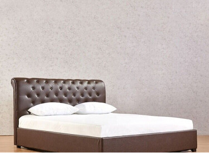 Modern brown Chesterfield double bed designer bedroom bed
