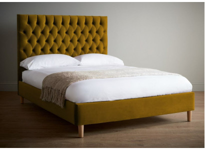 Senfes Chesterfield Double Bed High Headboard Designer Bed