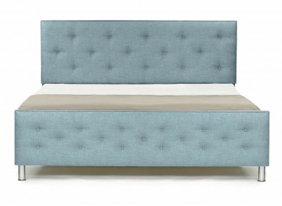 Chesterfield Design English 140/160/180x200 Beds Double Bed Turquoise Upholstery